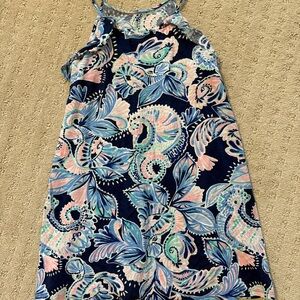 Lilly Pulitzer Floral Blue and Pink Kids Dress